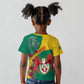 Personalised Togo Kid T shirt Coat Of Arms - African Mix Rose Pattern