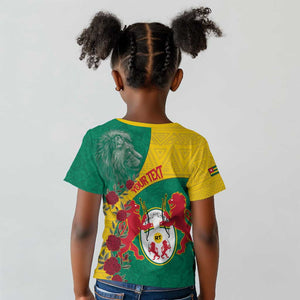 Personalised Togo Kid T shirt Coat Of Arms - African Mix Rose Pattern