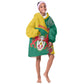 Personalised Togo Kid Wearable Blanket Hoodie Coat Of Arms - African Mix Rose Pattern