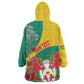 Personalised Togo Kid Wearable Blanket Hoodie Coat Of Arms - African Mix Rose Pattern
