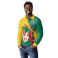 Personalised Togo Long Sleeve Polo Shirt Coat Of Arms - African Mix Rose Pattern