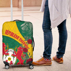 Personalised Togo Luggage Cover Coat Of Arms - African Mix Rose Pattern