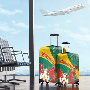 Personalised Togo Luggage Cover Coat Of Arms - African Mix Rose Pattern