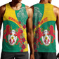 Personalised Togo Men Tank Top Coat Of Arms - African Mix Rose Pattern