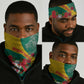 Togo Neck Gaiter Coat Of Arms - African Mix Rose Pattern - African Pride