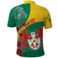 Personalised Togo Polo Shirt Coat Of Arms - African Mix Rose Pattern