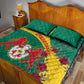 Personalised Togo Quilt Bed Set Coat Of Arms - African Mix Rose Pattern