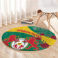 Personalised Togo Round Carpet Coat Of Arms - African Mix Rose Pattern