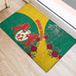 Personalised Togo Rubber Doormat Coat Of Arms - African Mix Rose Pattern