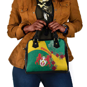 Personalised Togo Shoulder Handbag Coat Of Arms - African Mix Rose Pattern