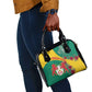 Personalised Togo Shoulder Handbag Coat Of Arms - African Mix Rose Pattern