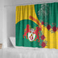 Personalised Togo Shower Curtain Coat Of Arms - African Mix Rose Pattern