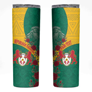 Personalised Togo Skinny Tumbler Coat Of Arms - African Mix Rose Pattern