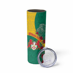 Personalised Togo Skinny Tumbler Coat Of Arms - African Mix Rose Pattern