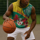 Personalised Togo Sleeveless Hoodie Coat Of Arms - African Mix Rose Pattern - African Pride