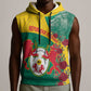 Personalised Togo Sleeveless Hoodie Coat Of Arms - African Mix Rose Pattern - African Pride