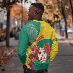Personalised Togo Sweatshirt Coat Of Arms - African Mix Rose Pattern