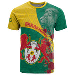 Personalised Togo T shirt Coat Of Arms - African Mix Rose Pattern
