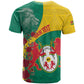 Personalised Togo T shirt Coat Of Arms - African Mix Rose Pattern