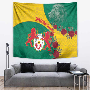 Personalised Togo Tapestry Coat Of Arms - African Mix Rose Pattern