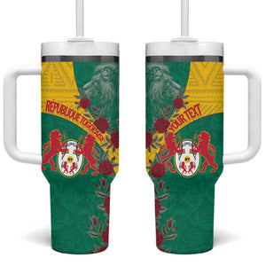 Personalised Togo Tumbler With Handle Coat Of Arms - African Mix Rose Pattern