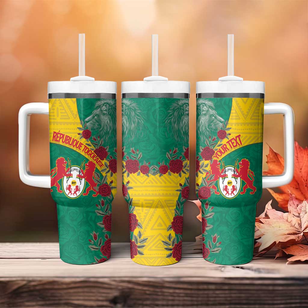 Personalised Togo Tumbler With Handle Coat Of Arms - African Mix Rose Pattern