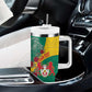 Personalised Togo Tumbler With Handle Coat Of Arms - African Mix Rose Pattern