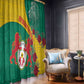 Personalised Togo Window Curtain Coat Of Arms - African Mix Rose Pattern