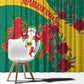 Personalised Togo Window Curtain Coat Of Arms - African Mix Rose Pattern