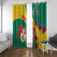 Personalised Togo Window Curtain Coat Of Arms - African Mix Rose Pattern