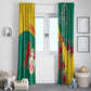 Personalised Togo Window Curtain Coat Of Arms - African Mix Rose Pattern