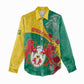 Personalised Togo Women Casual Shirt Coat Of Arms - African Mix Rose Pattern