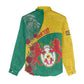 Personalised Togo Women Casual Shirt Coat Of Arms - African Mix Rose Pattern