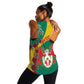 Personalised Togo Women Racerback Tank Coat Of Arms - African Mix Rose Pattern