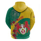 Personalised Togo Zip Hoodie Coat Of Arms - African Mix Rose Pattern
