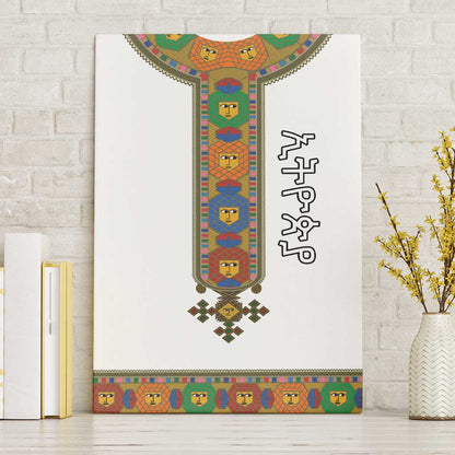 Ethiopia Saba Kemis Habesha Style Canvas Wall Art