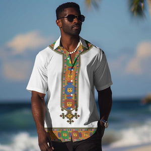 Ethiopia Saba Kemis Habesha Style Hawaiian Shirt