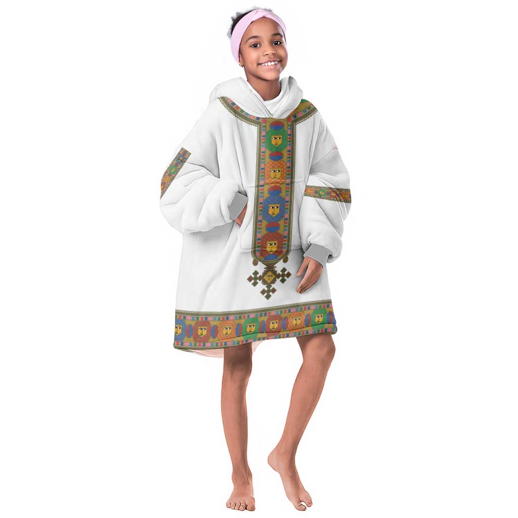Ethiopia Saba Kemis Habesha Style Kid Wearable Blanket Hoodie