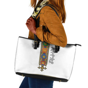 Ethiopia Saba Kemis Habesha Style Leather Tote Bag