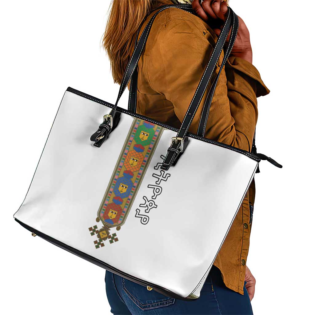 Ethiopia Saba Kemis Habesha Style Leather Tote Bag