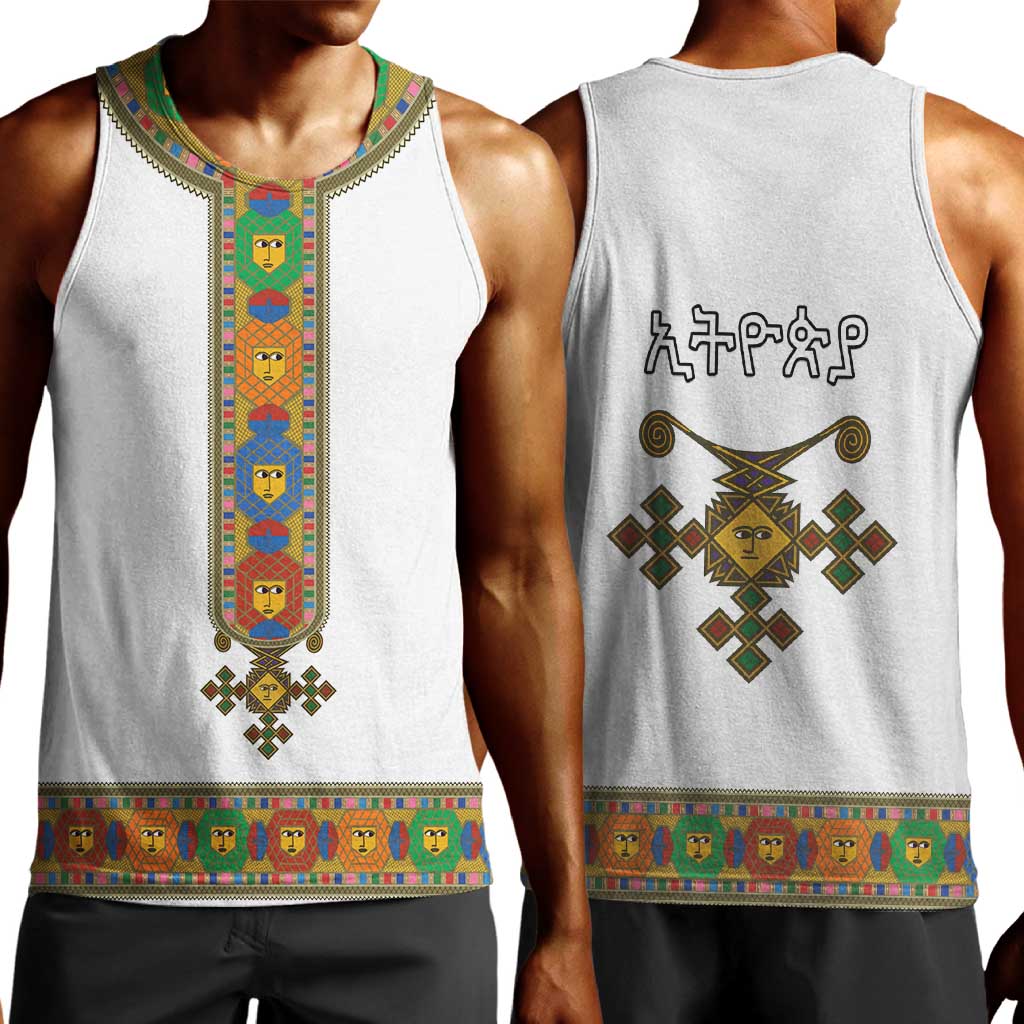 Ethiopia Saba Kemis Habesha Style Men Tank Top