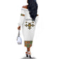Ethiopia Saba Kemis Habesha Style Off The Shoulder Long Sleeve Dress