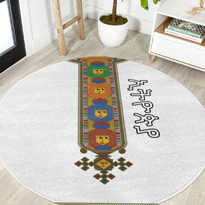 Ethiopia Saba Kemis Habesha Style Round Carpet