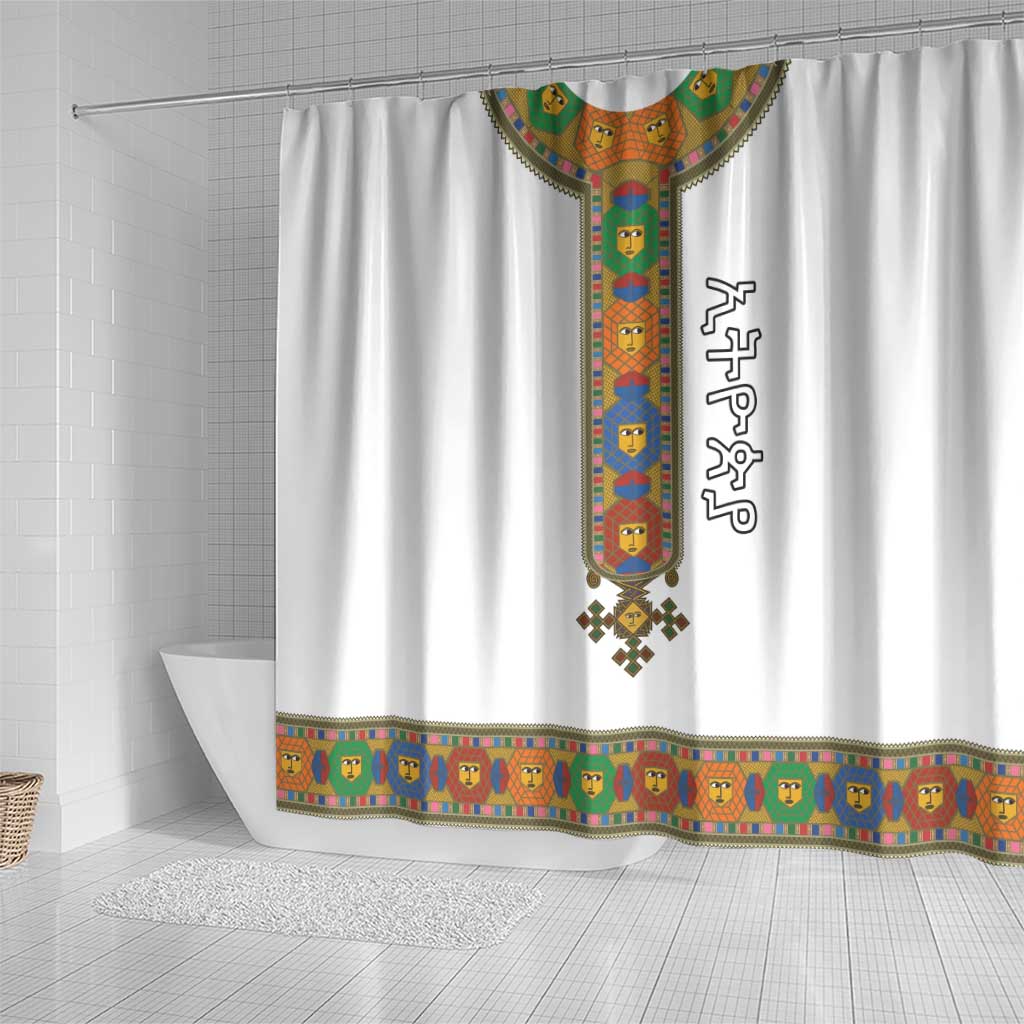 Ethiopia Saba Kemis Habesha Style Shower Curtain