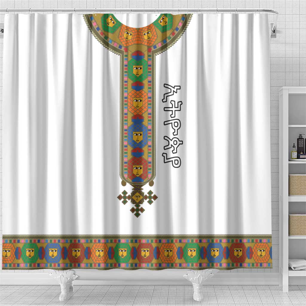 Ethiopia Saba Kemis Habesha Style Shower Curtain