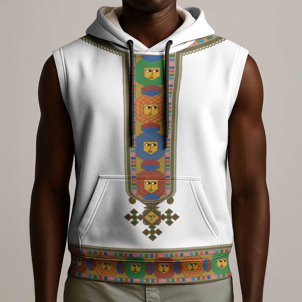 Ethiopia Saba Kemis Habesha Style Sleeveless Hoodie - African Pride