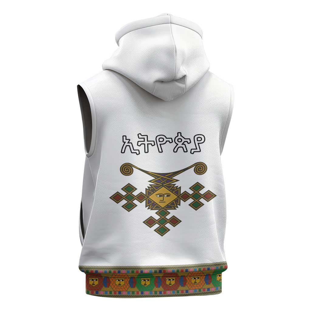 Ethiopia Saba Kemis Habesha Style Sleeveless Zip Hoodie - African Pride