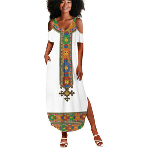 Ethiopia Saba Kemis Habesha Style Summer Maxi Dress