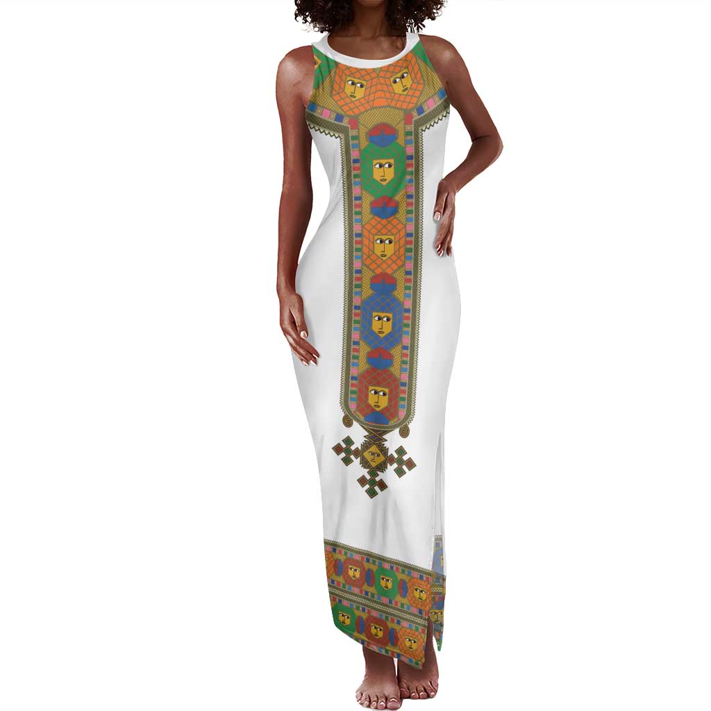Ethiopia Saba Kemis Habesha Style Tank Maxi Dress