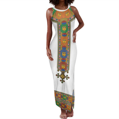 Ethiopia Saba Kemis Habesha Style Tank Maxi Dress